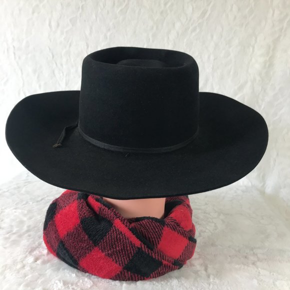 Vintage Oshman's 7X Beaver XXXX Western Wear Cowboy Hat 6 7/8 - Picture 4 of 14